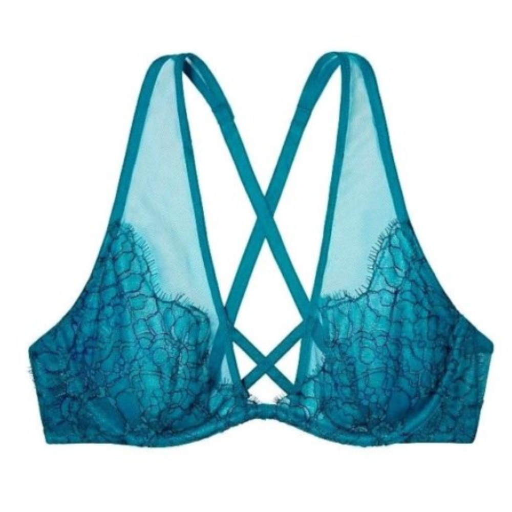 VS victoria secret bra classic or cross back blue teal